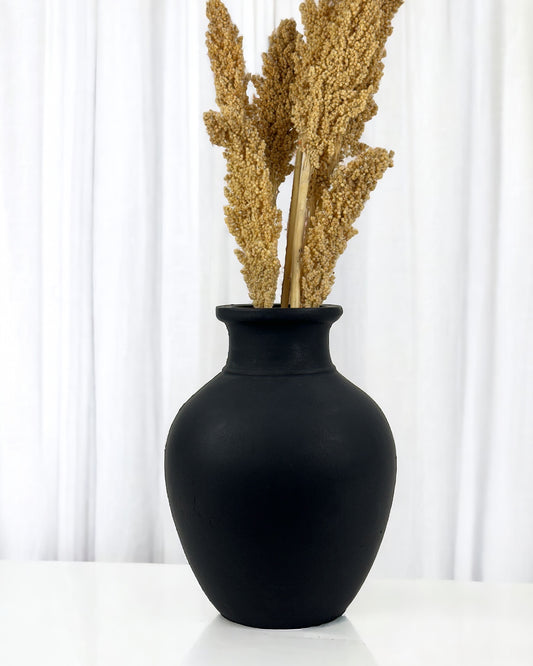 Black Nordic Flower Vase