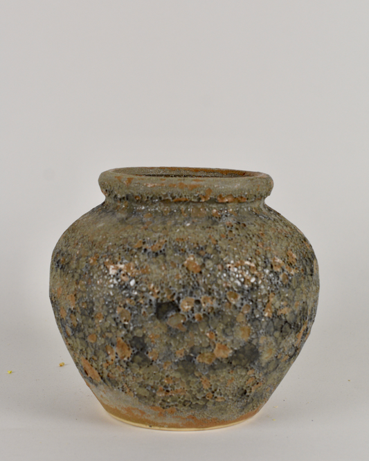 Brown Crackled Pot/Vase