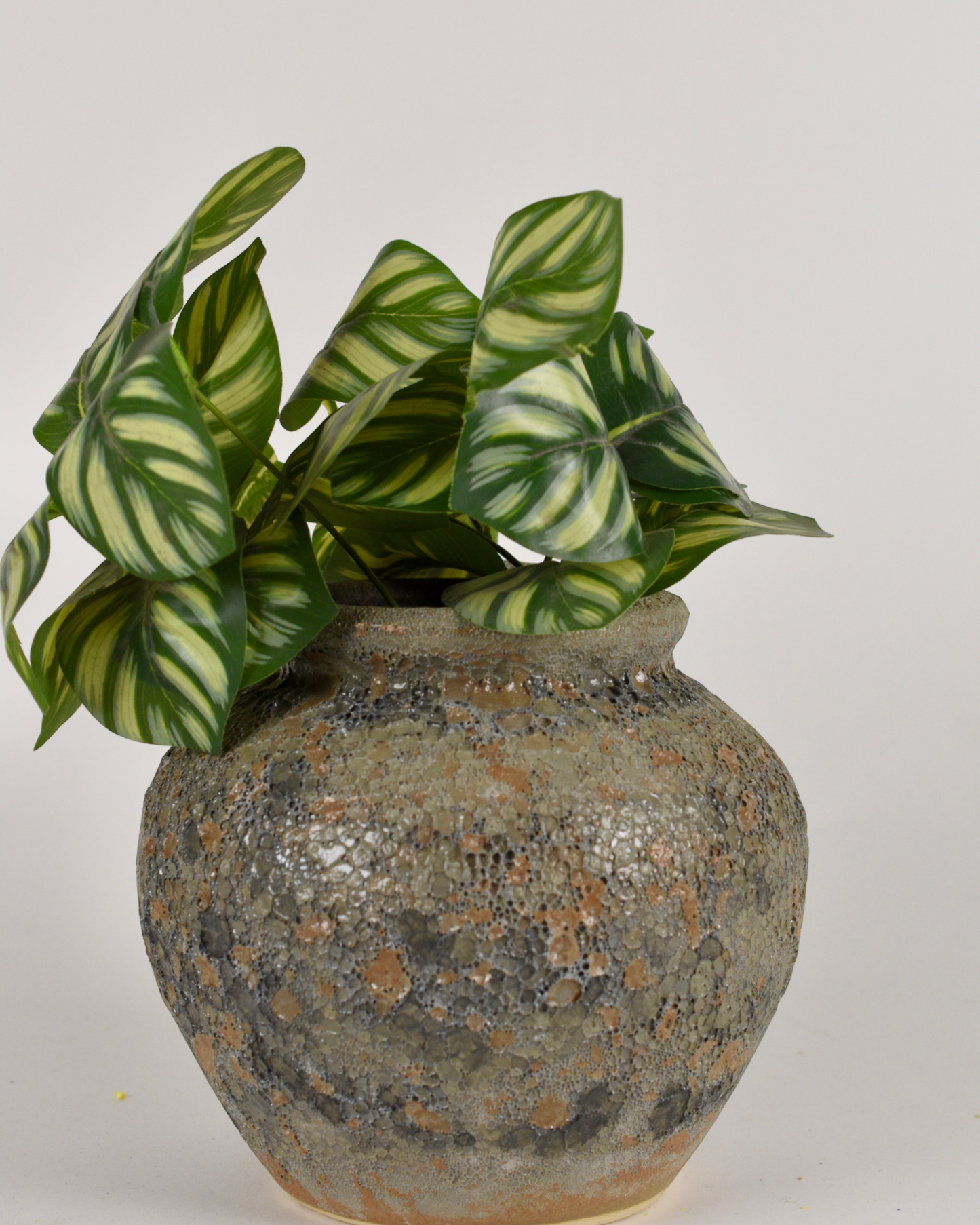 Brown Crackled Pot/Vase