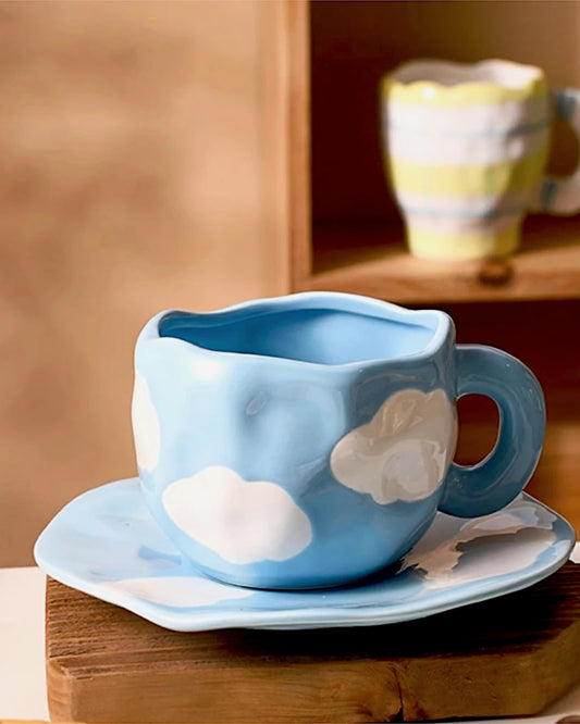 Handmade Cloud Cup and Saucer